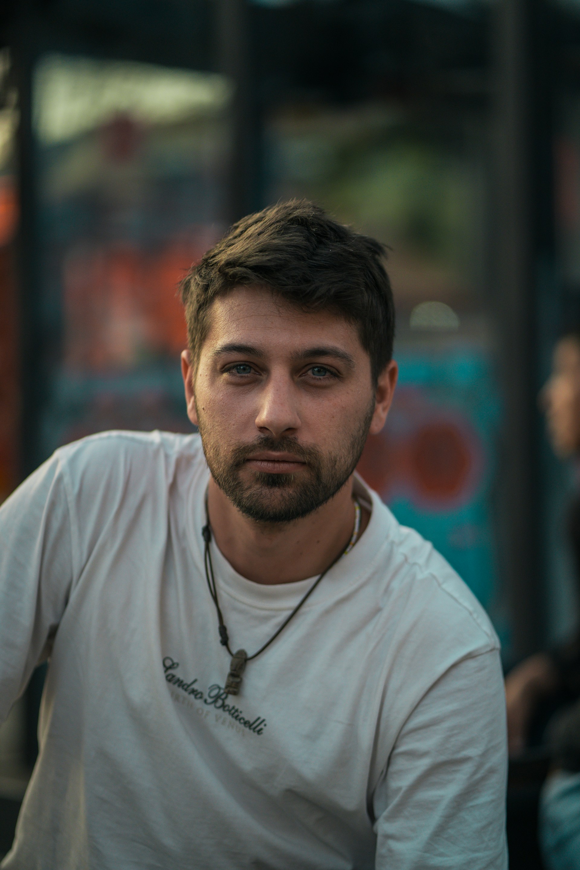 Editorial portrait of a man with a defined jawline